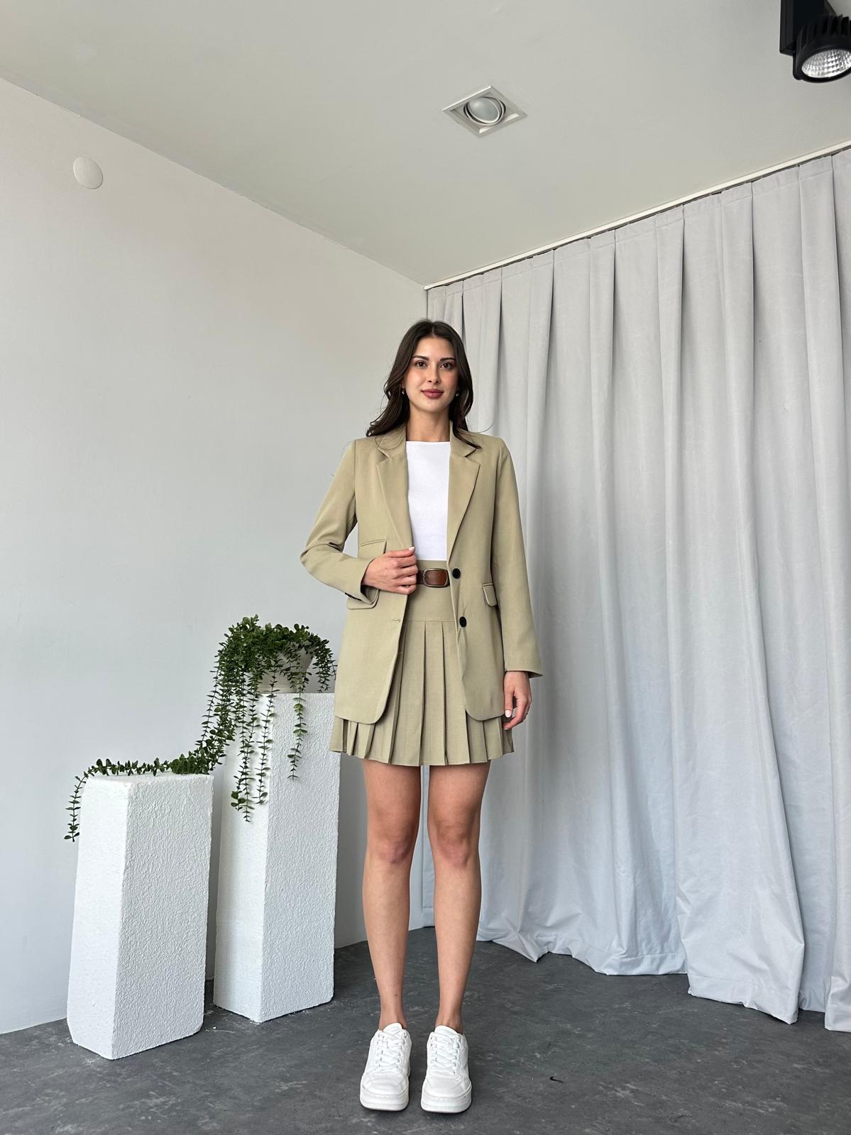 Kadın Haki Joyce Etek-Ceket Takım