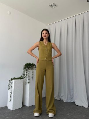 Kadın Keten Yağ Yeşili Shay Takım