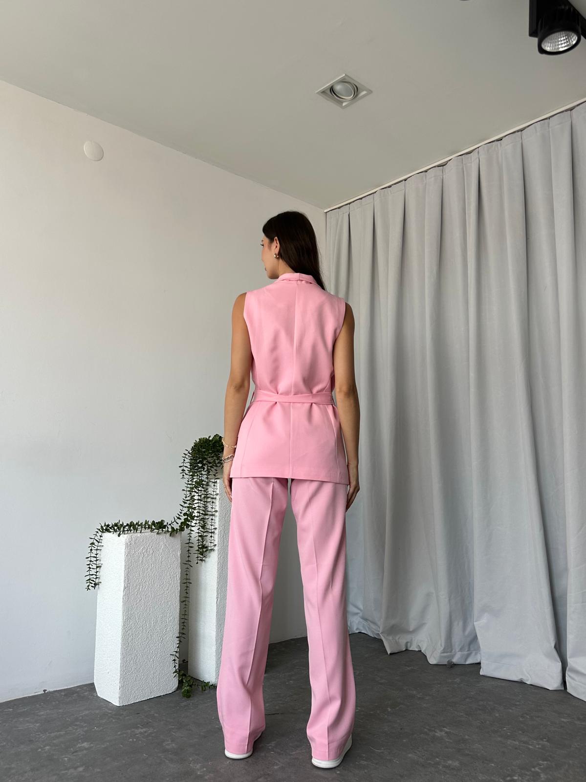 Kadın Leila Pembe Yelek Pantolon Takım - Görsel 7