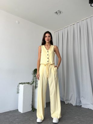 Kadın Berry Sarı Yelekli Takım