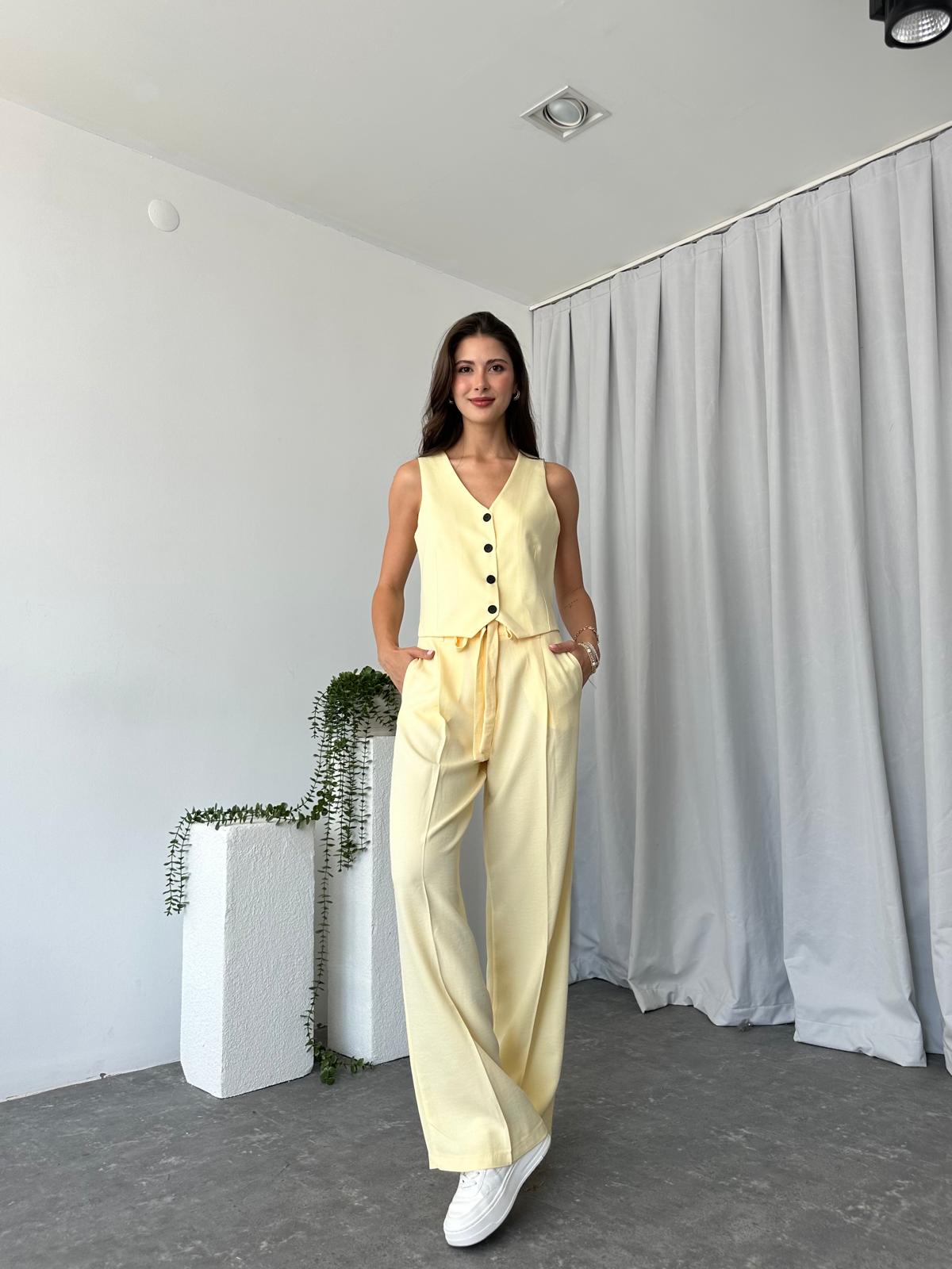 Kadın Berry Sarı Yelekli Takım - Görsel 4