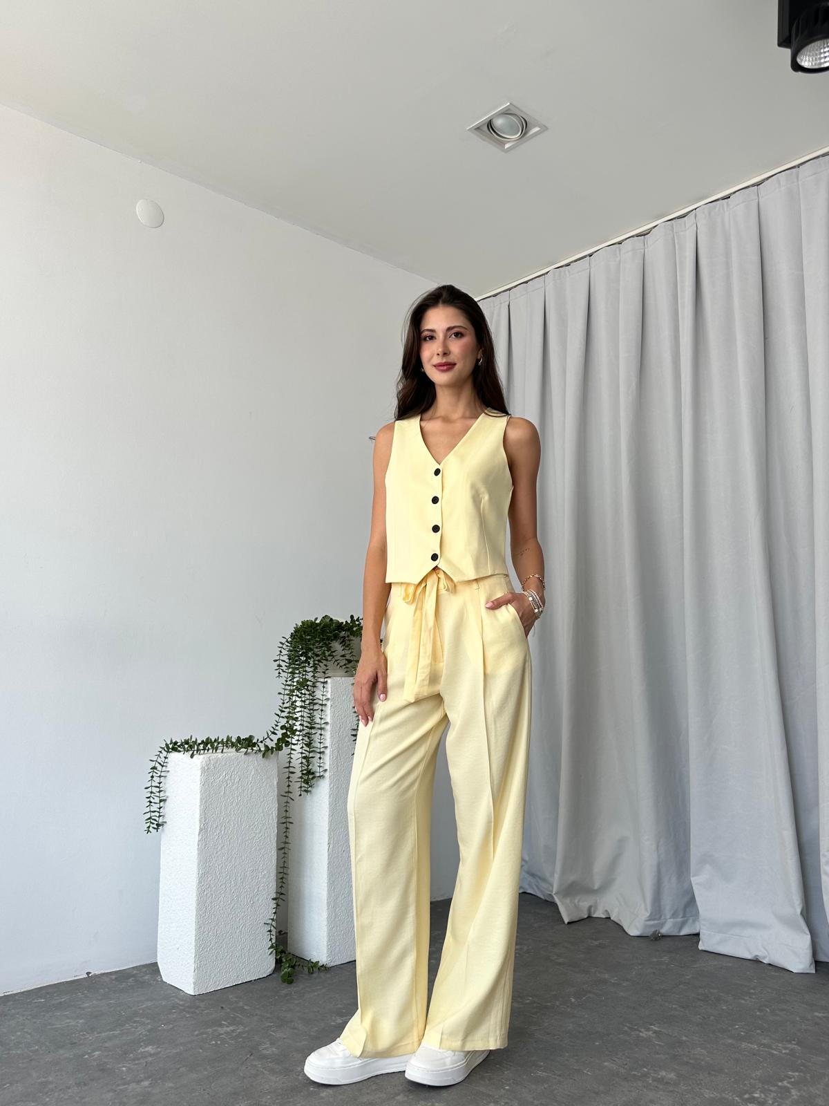 Kadın Berry Sarı Yelekli Takım - Görsel 5