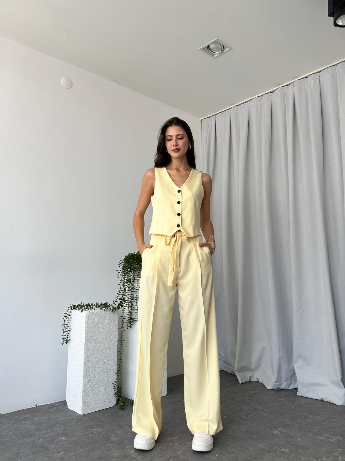 Kadın Berry Sarı Yelekli Takım - Görsel 8