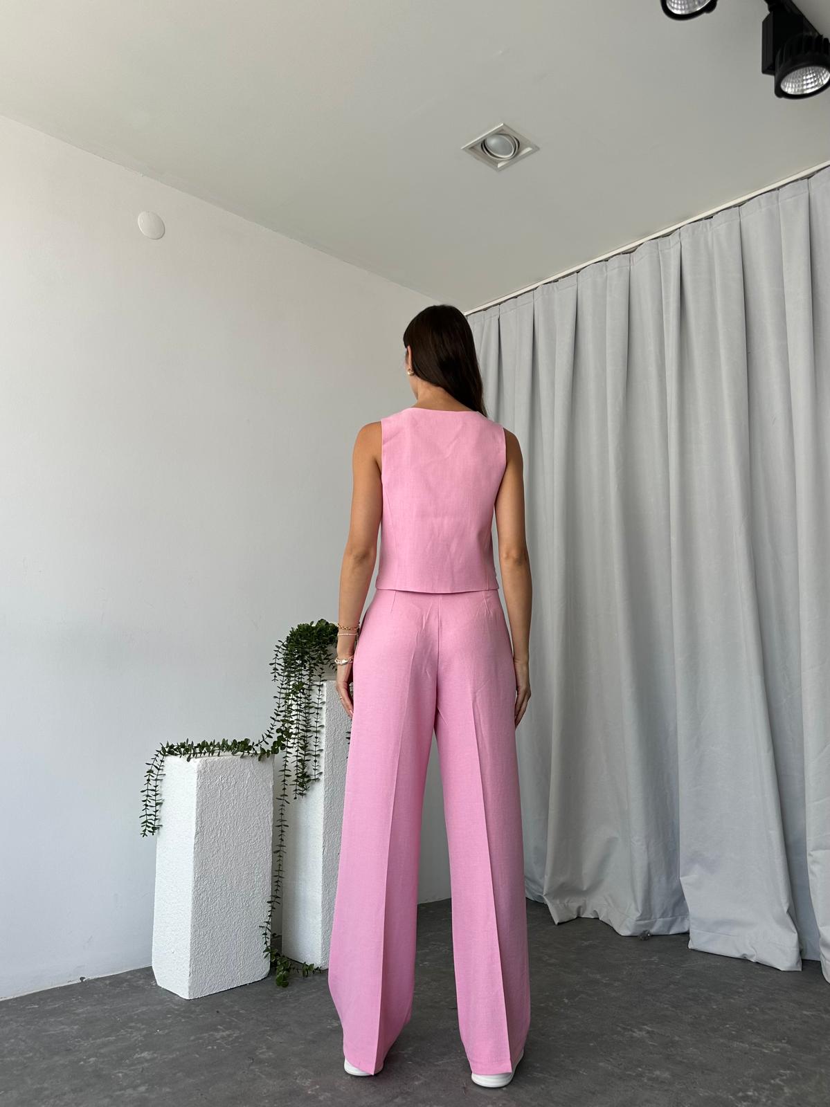 Kadın Berry Pembe Yelekli Takım - Görsel 7