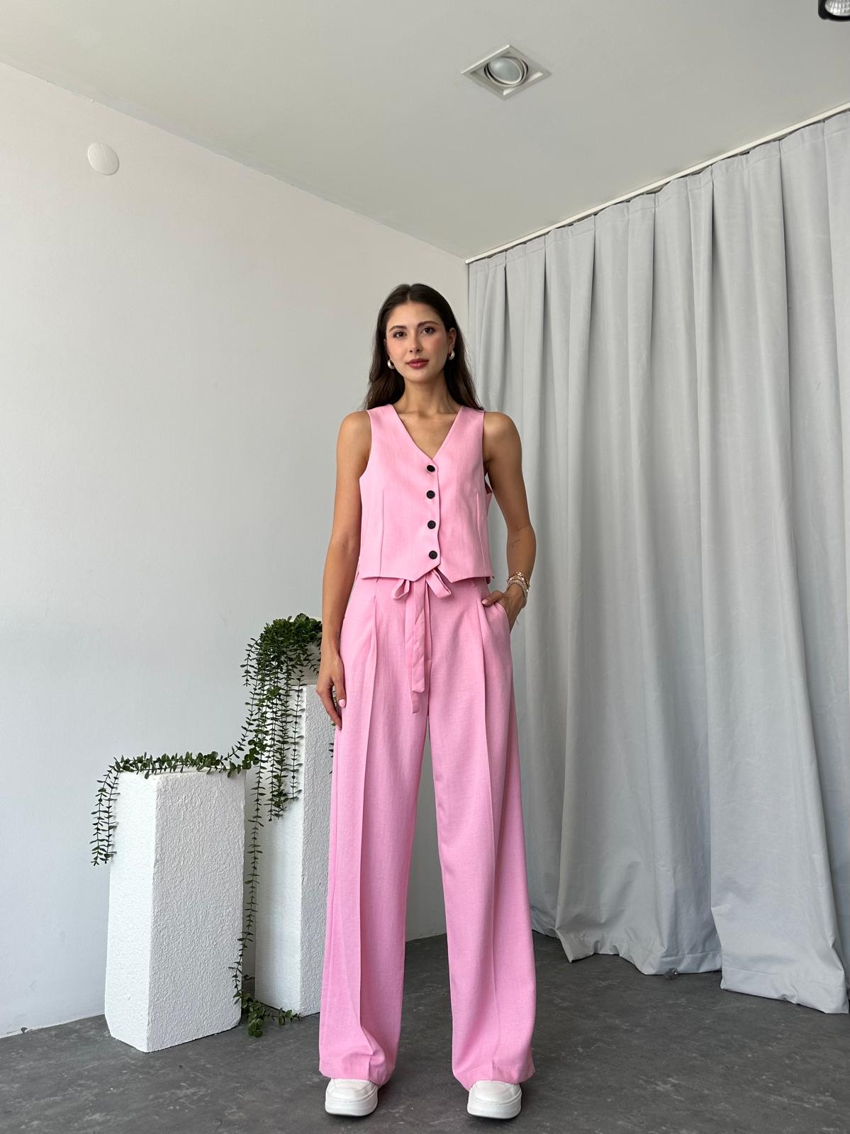 Kadın Berry Pembe Yelekli Takım