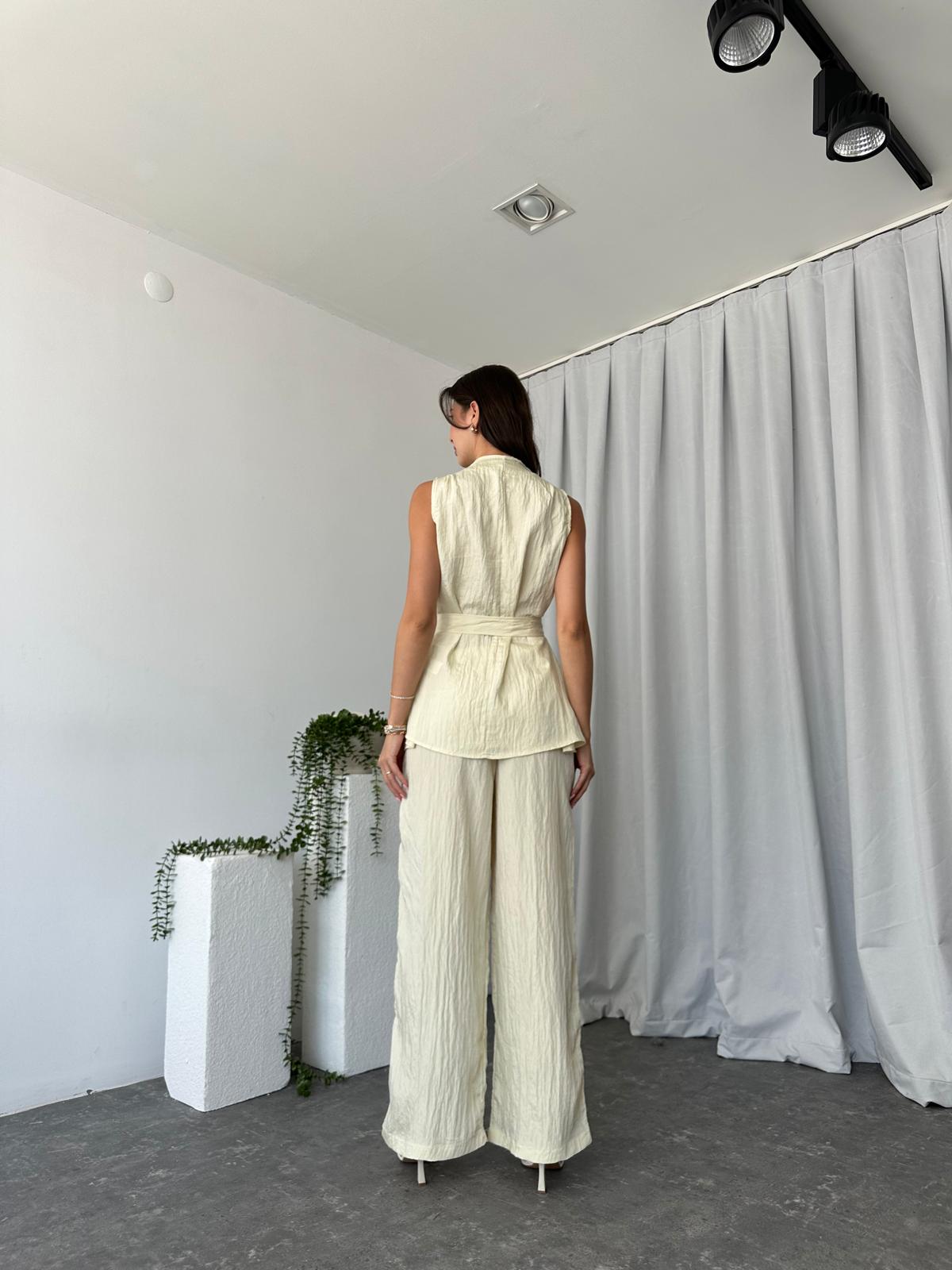 Kadın Saten Bert Sarı Takım - Görsel 10