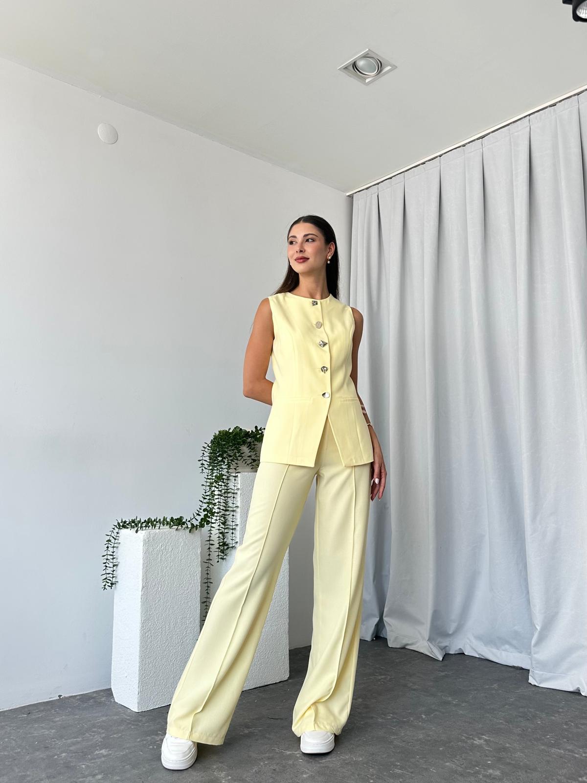 Kadın Sarı Agnes Yelekli Takım - Görsel 8