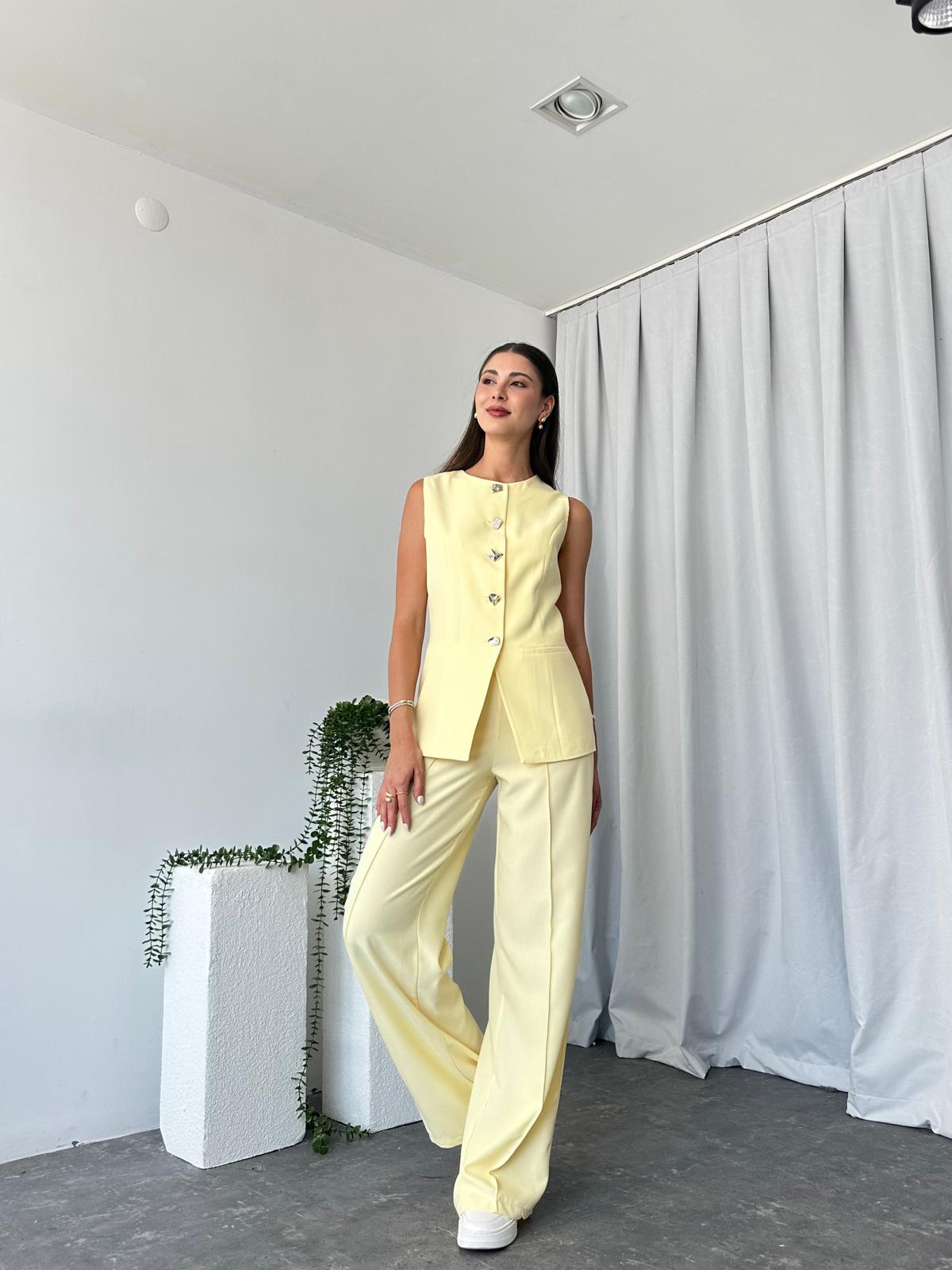 Kadın Sarı Agnes Yelekli Takım - Görsel 9