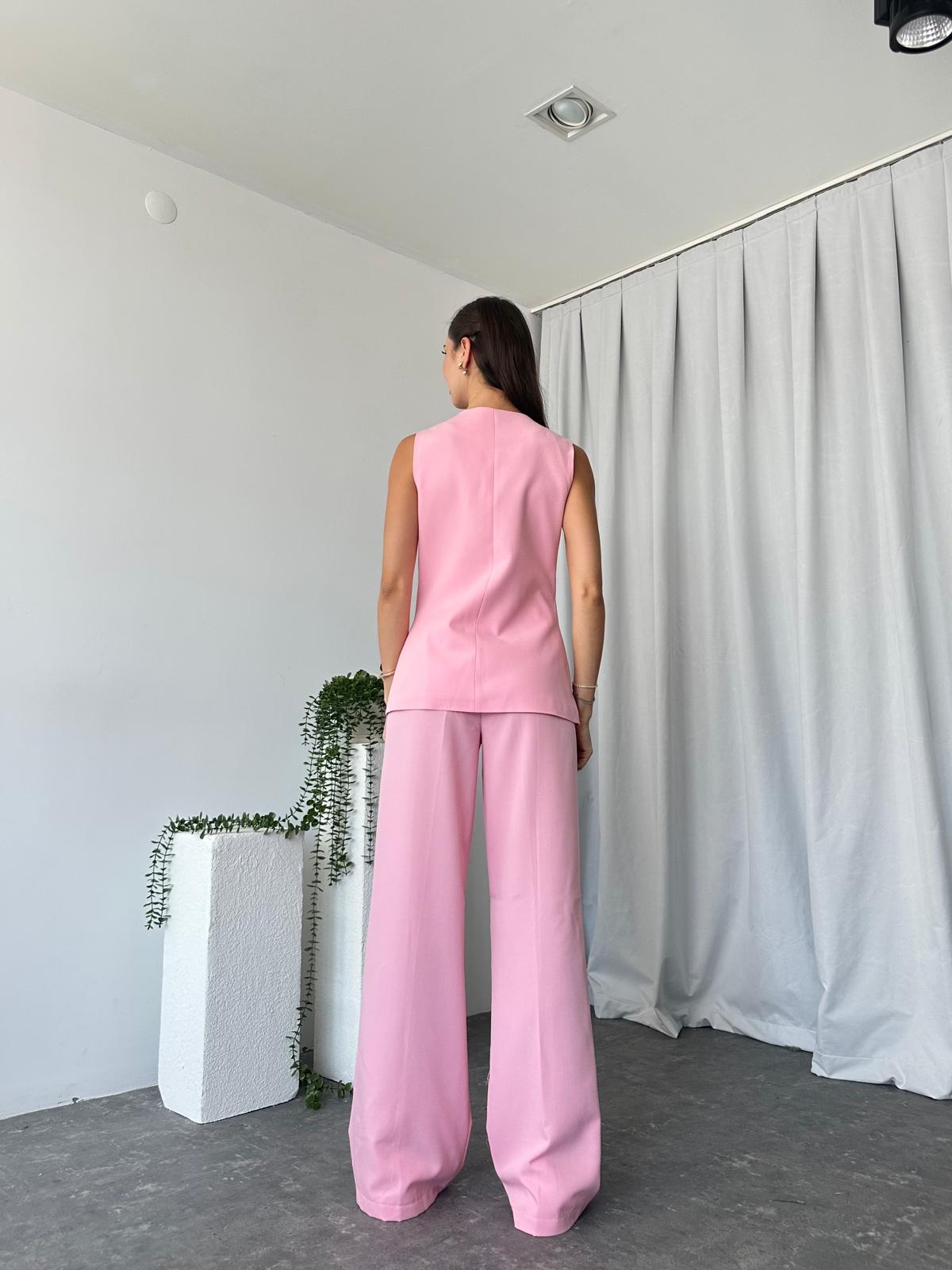 Kadın Pembe Agnes Yelekli Takım - Görsel 7