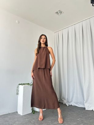 Kadın Lexie Kahve Etek Takım