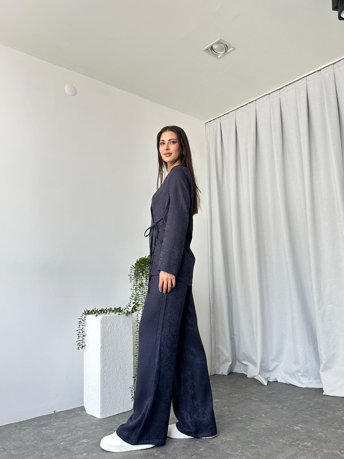 Kadın Maya Lacivert Gömlek Takım - Görsel 5