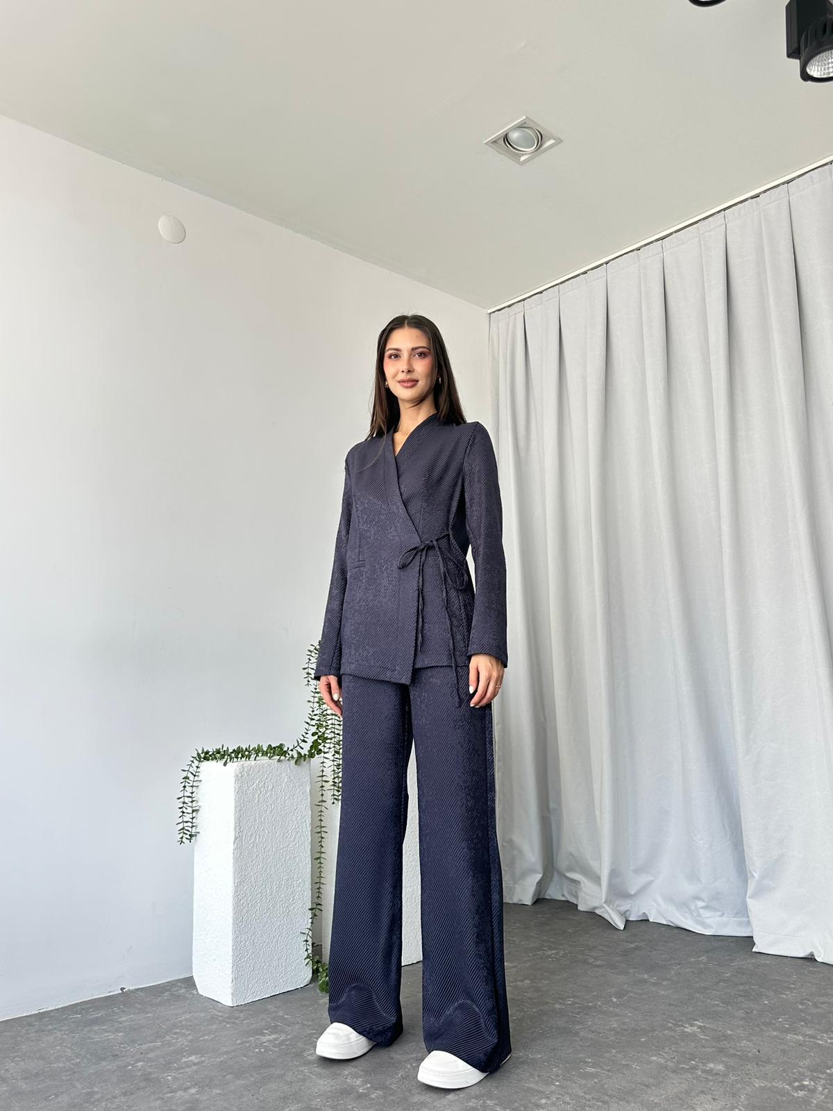 Kadın Maya Lacivert Gömlek Takım - Görsel 6