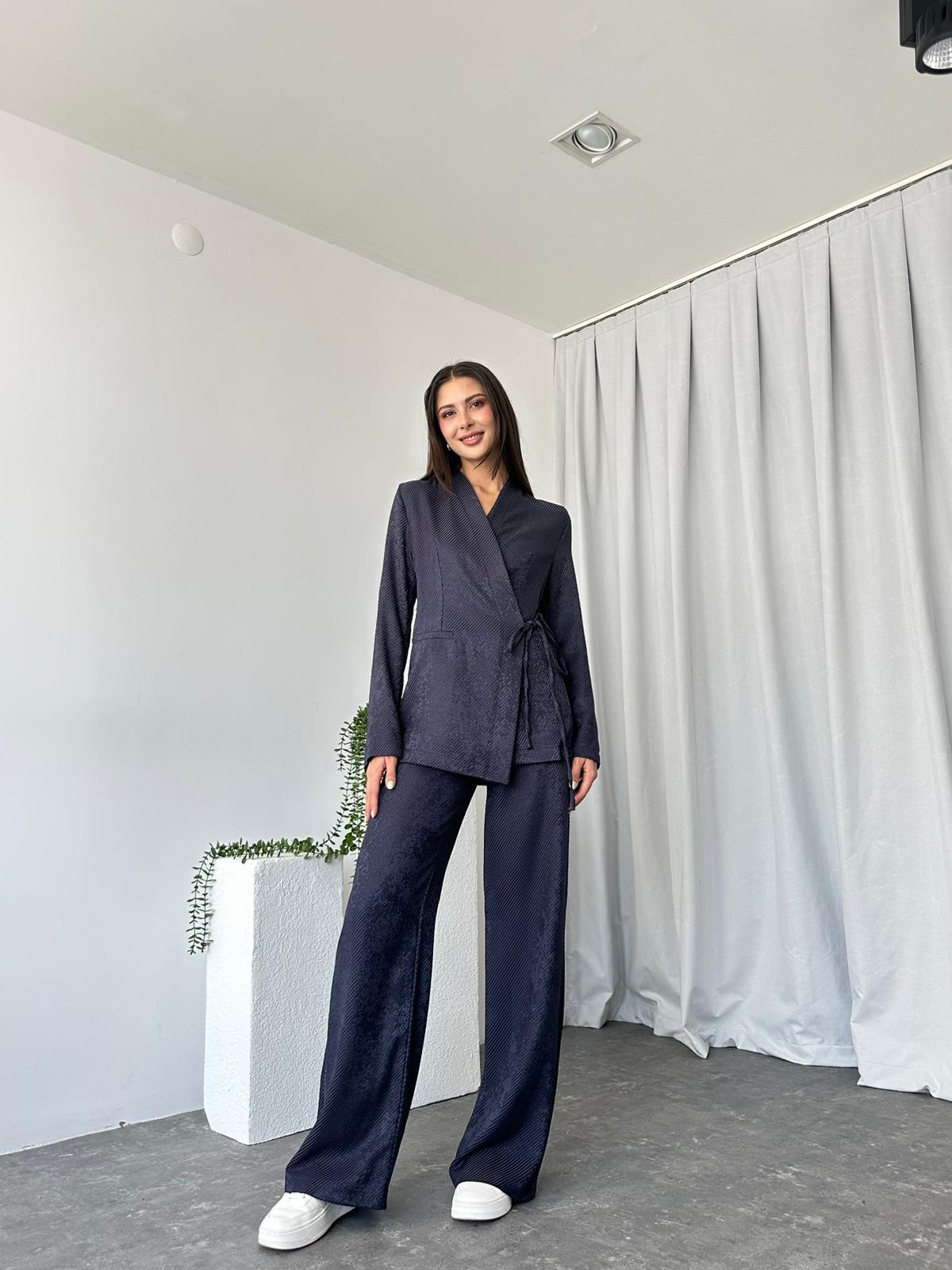 Kadın Maya Lacivert Gömlek Takım - Görsel 7