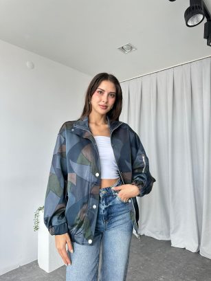 Kadın Saten Yüzeyli Bomber