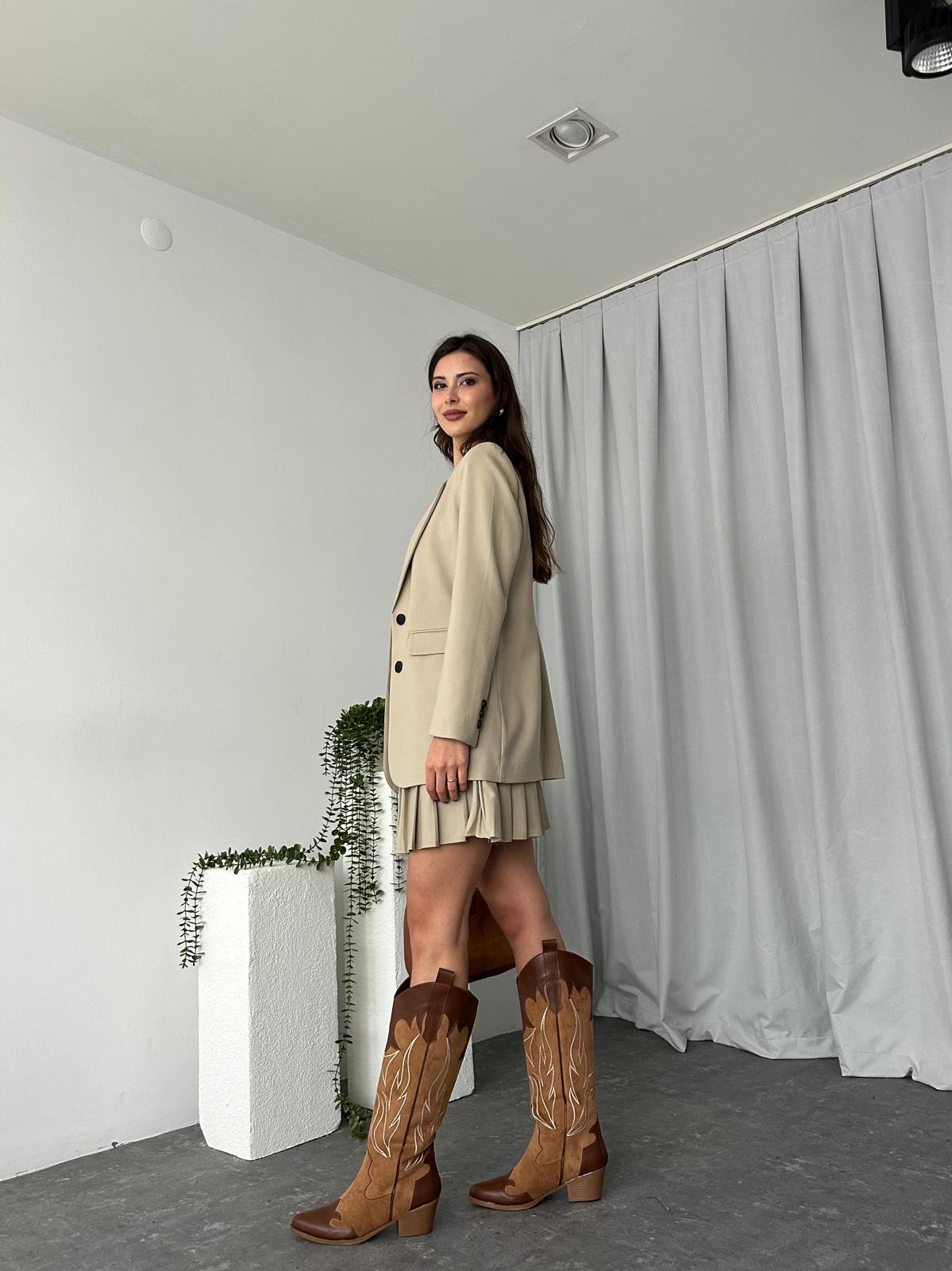 Kadın Krem Joyce Etek-Ceket Takım - Görsel 8