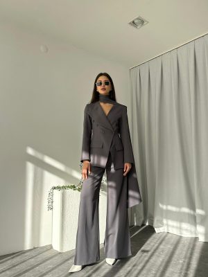 Kadın Amara Füme Ceket-Pantolon Takım