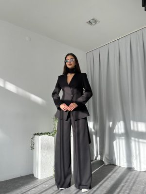 Kadın Amara Siyah Ceket-Pantolon Takım