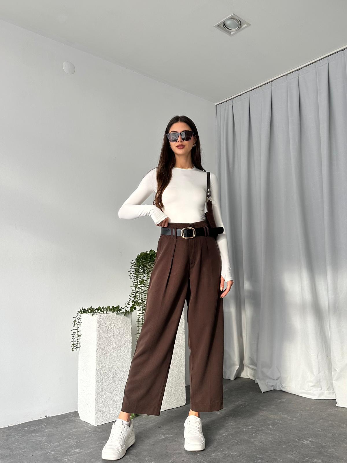 Lisa Kahverengi Pantolon - Görsel 6