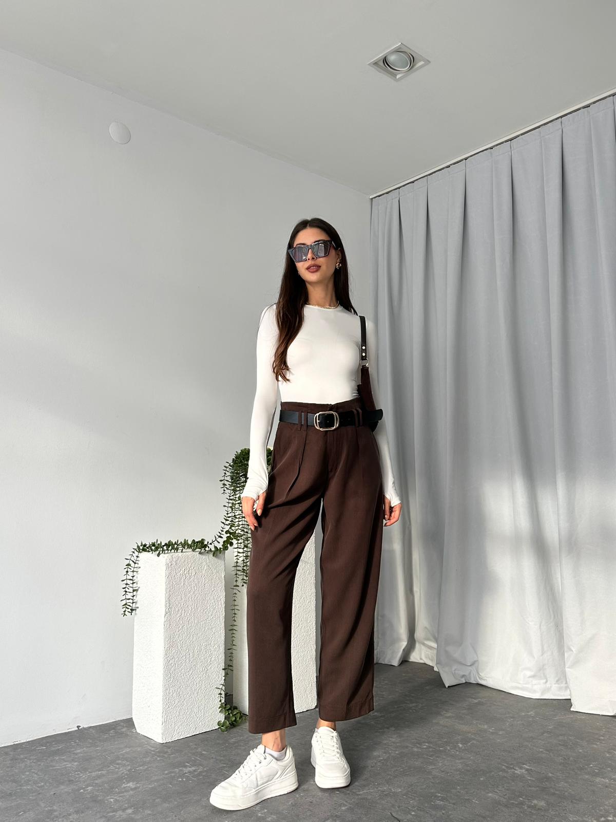 Lisa Kahverengi Pantolon - Görsel 7