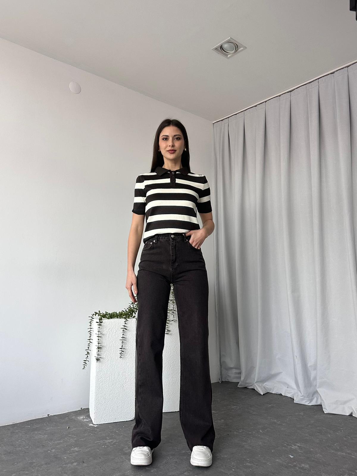 Kahverengi Wide Leg Jean - Görsel 2