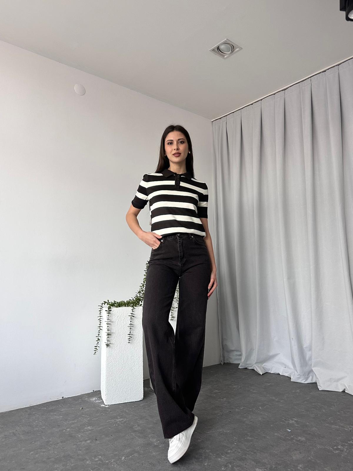 Kahverengi Wide Leg Jean - Görsel 5