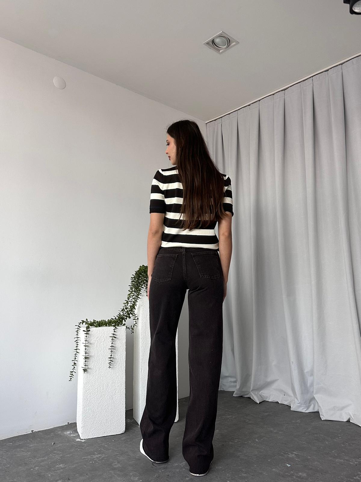 Kahverengi Wide Leg Jean - Görsel 8