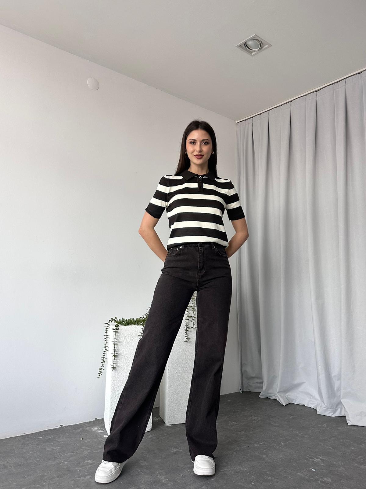 Kahverengi Wide Leg Jean - Görsel 9