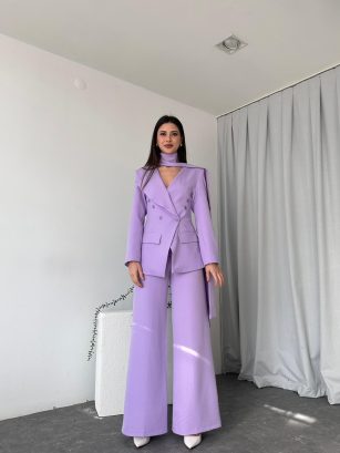 Kadın Amara Lila Ceket-Pantolon Takım