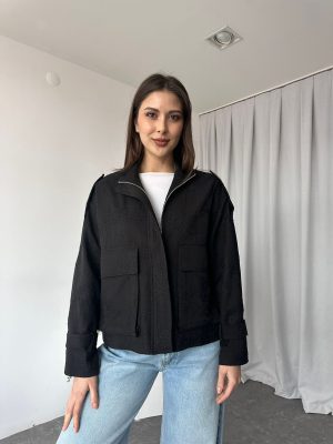 Nakışlı Siyah Ceket