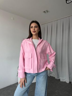 Nakışlı Pembe Ceket