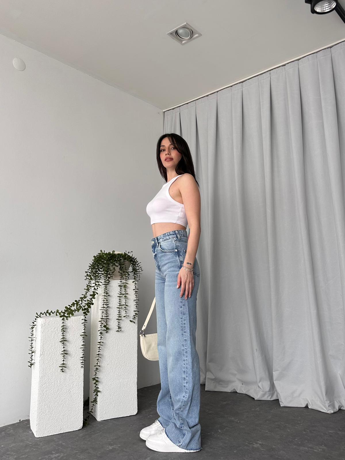 Kadın Vintage Wide Leg Jean - Görsel 2