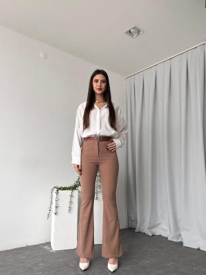 Kadın Vizon Slimflare Pantolon