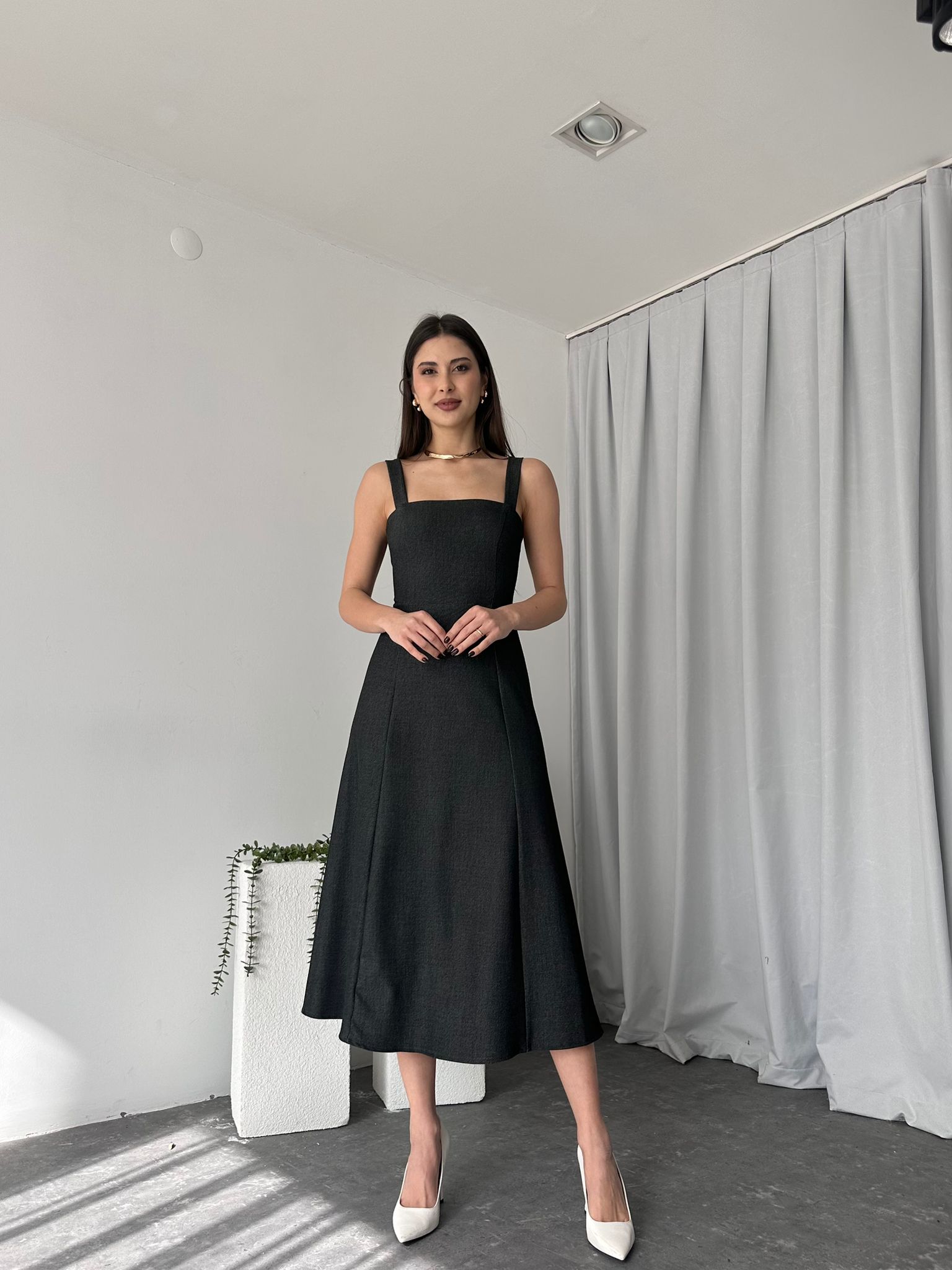 Kadın Ala Siyah Elbise - Görsel 2