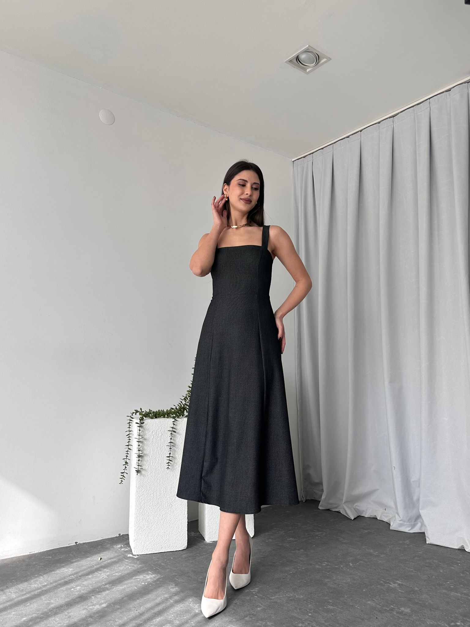 Kadın Ala Siyah Elbise - Görsel 6