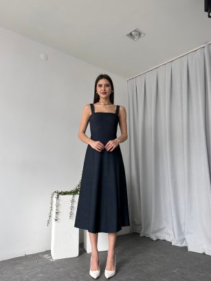 Kadın Ala Lacivert Elbise