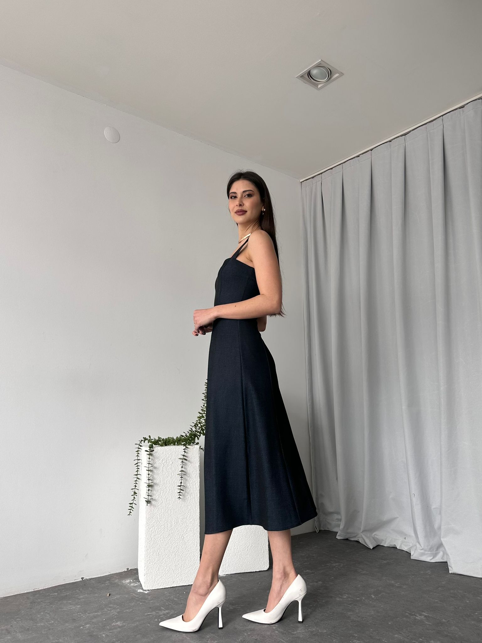 Kadın Ala Lacivert Elbise - Görsel 2