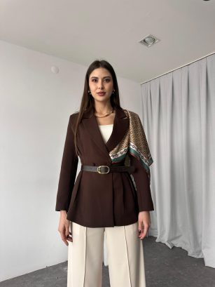 Şal Detaylı Premium Ceket