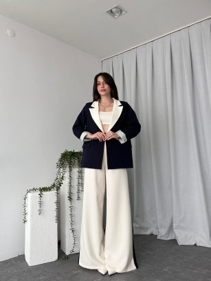 Kadın Aris Lacivert Ceket-Pantolon Takım