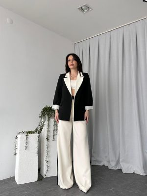 Kadın Aris Siyah Ceket-Pantolon Takım