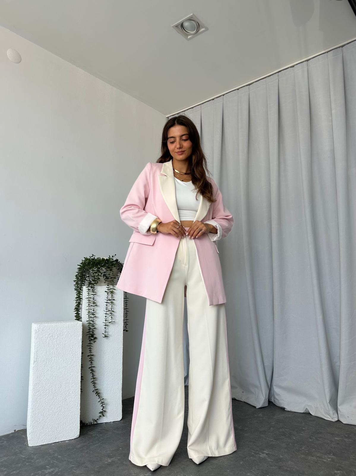 Kadın Aris Pembe Ceket-Pantolon Takım - Görsel 3