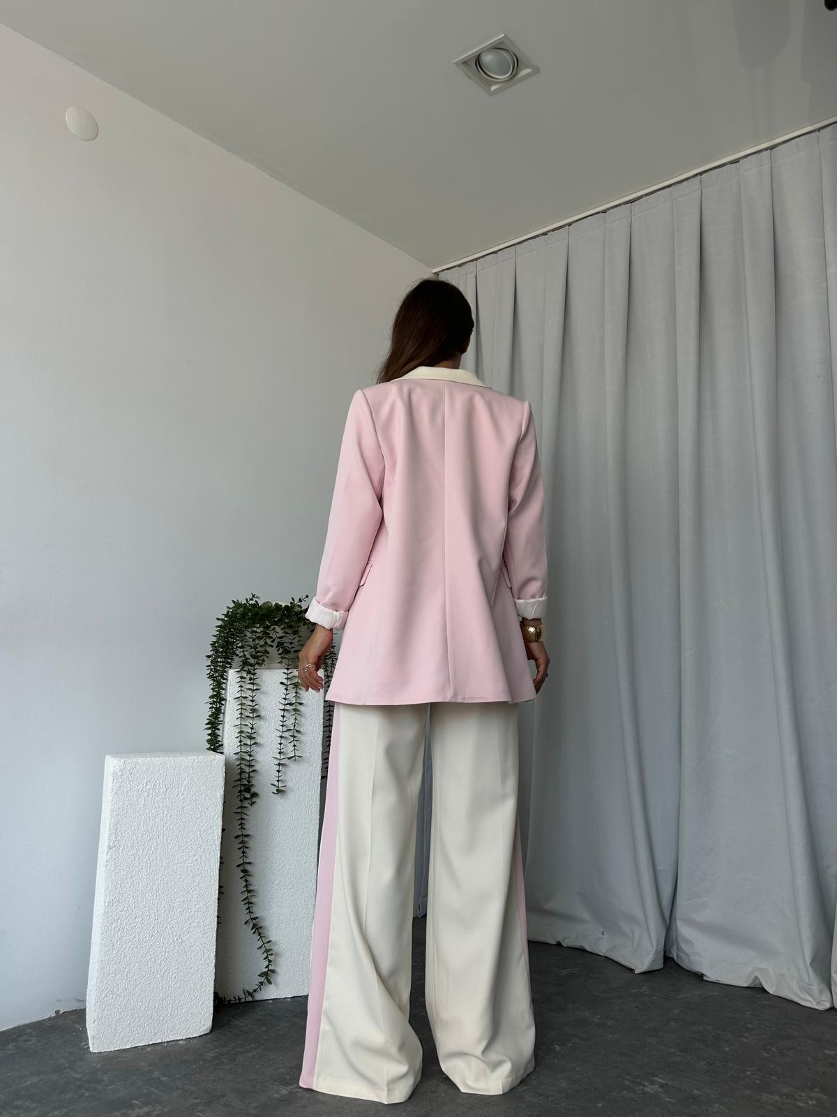 Kadın Aris Pembe Ceket-Pantolon Takım - Görsel 9