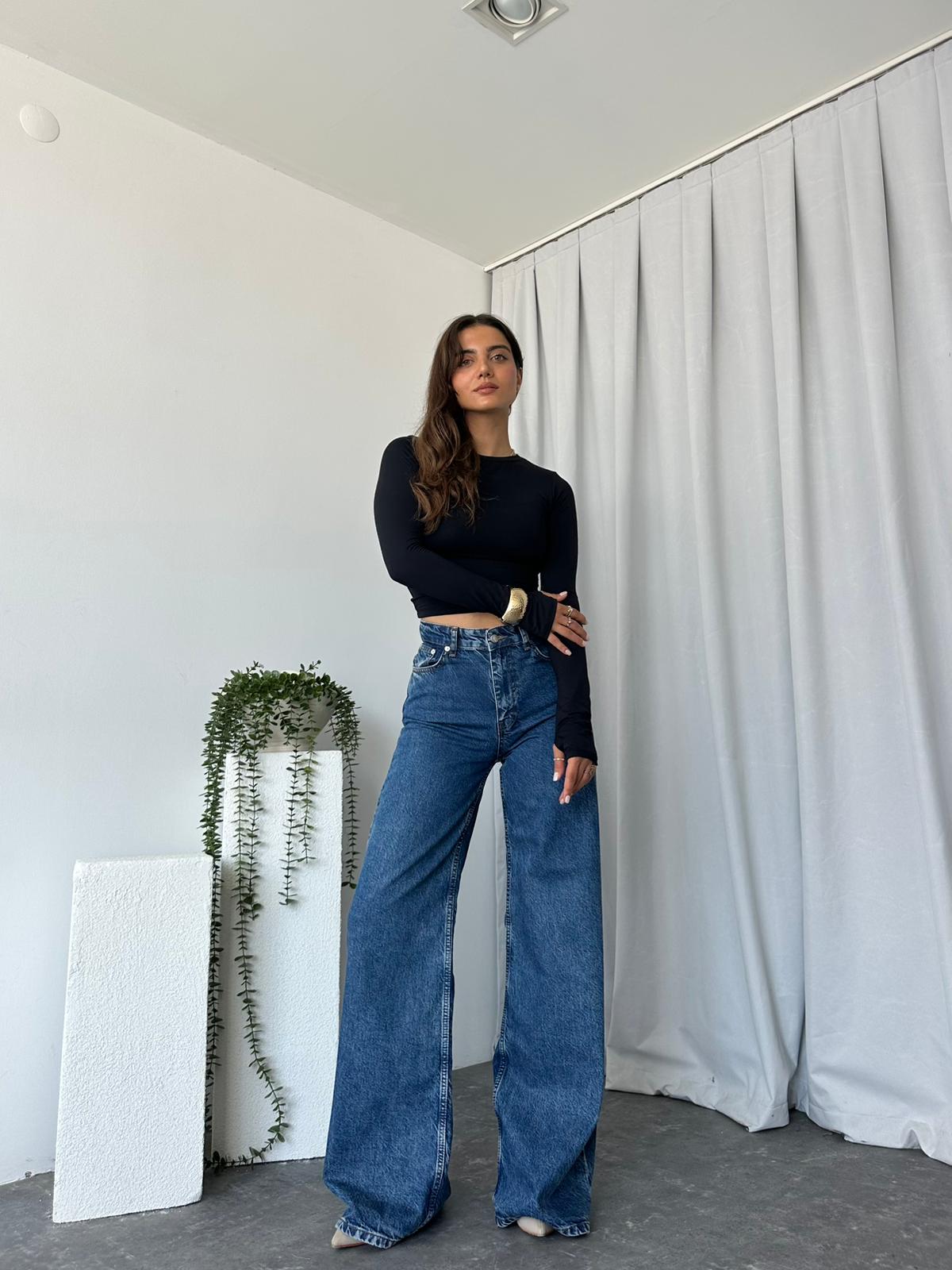 Kadın Vintage Plazzo Jean - Görsel 2