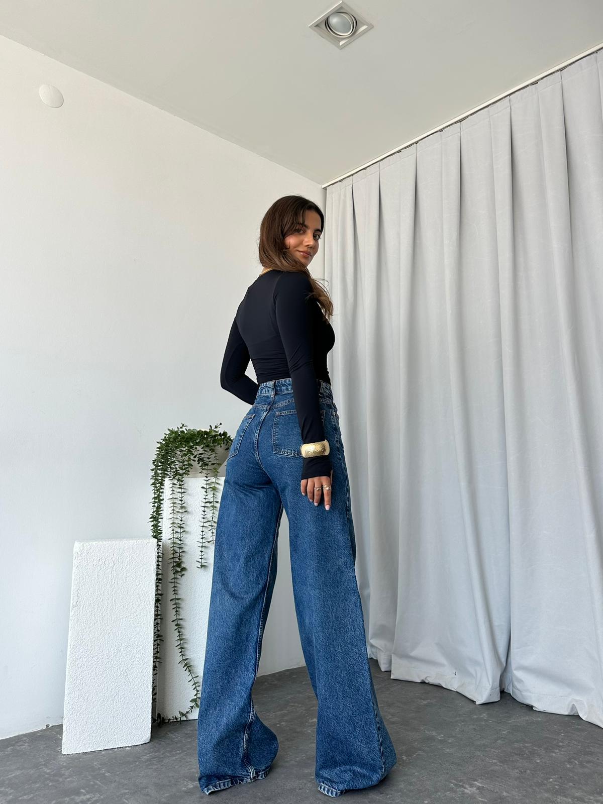 Kadın Vintage Plazzo Jean - Görsel 6