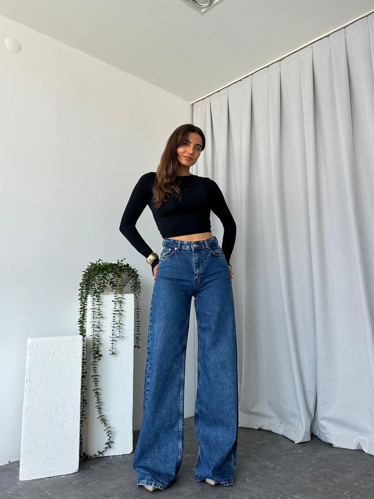 Kadın Vintage Plazzo Jean - Görsel 7