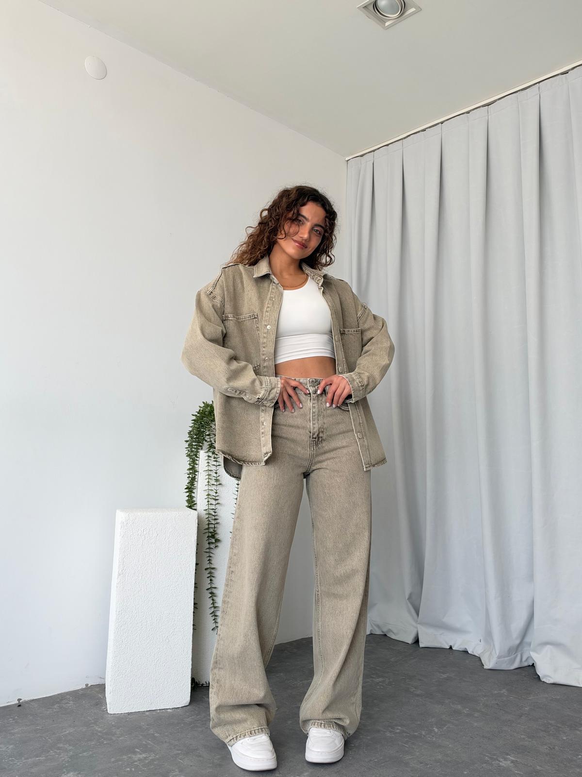 Kadın Orijinal Marka Tint Yıkama Denim Takım - Görsel 9
